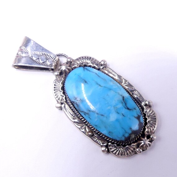 Vintage Large Marked RB 925 Navajo Sterling Silver