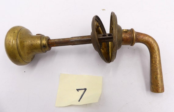 アンティーク　ドアノブ　セット　ガラス　真鍮 アンティーク真鍮＆ガラスクローゼットドアノブセット＃7 - Etsy 日本