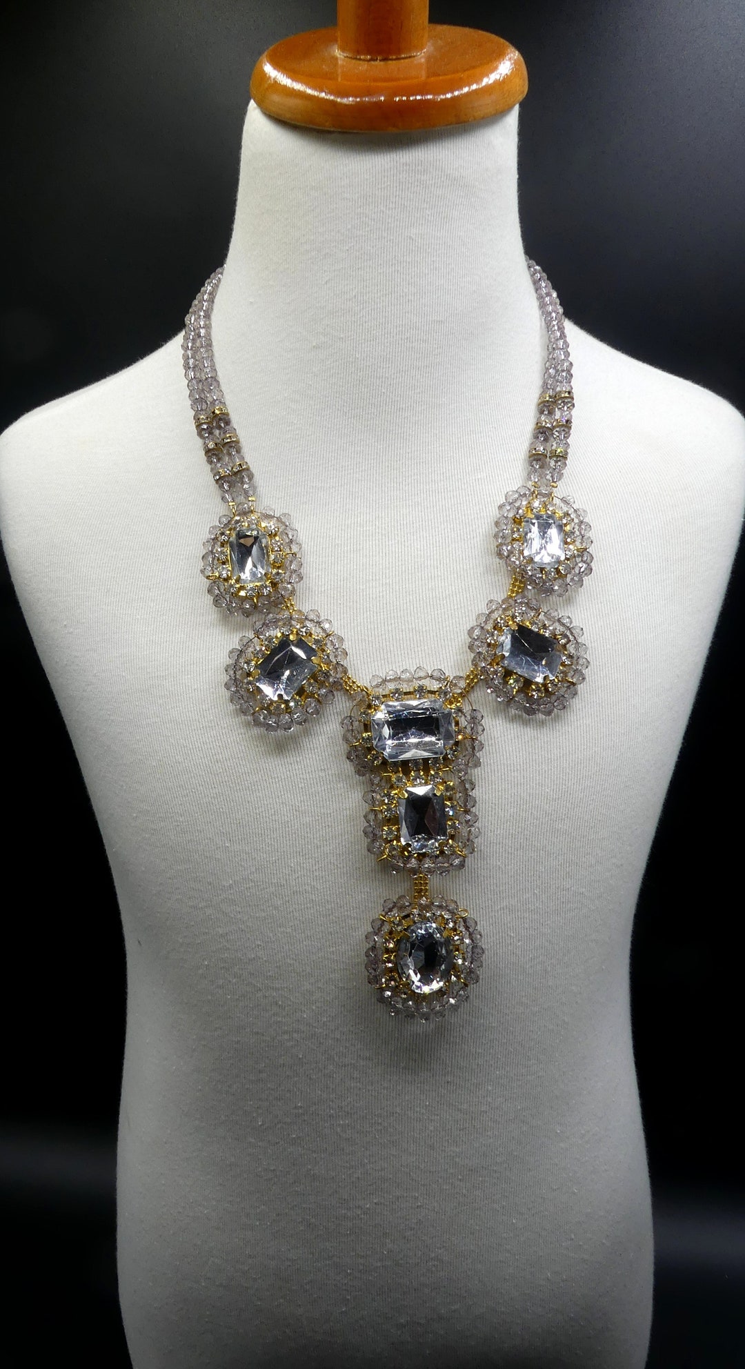Glaçon Lucite & Brass Necklace