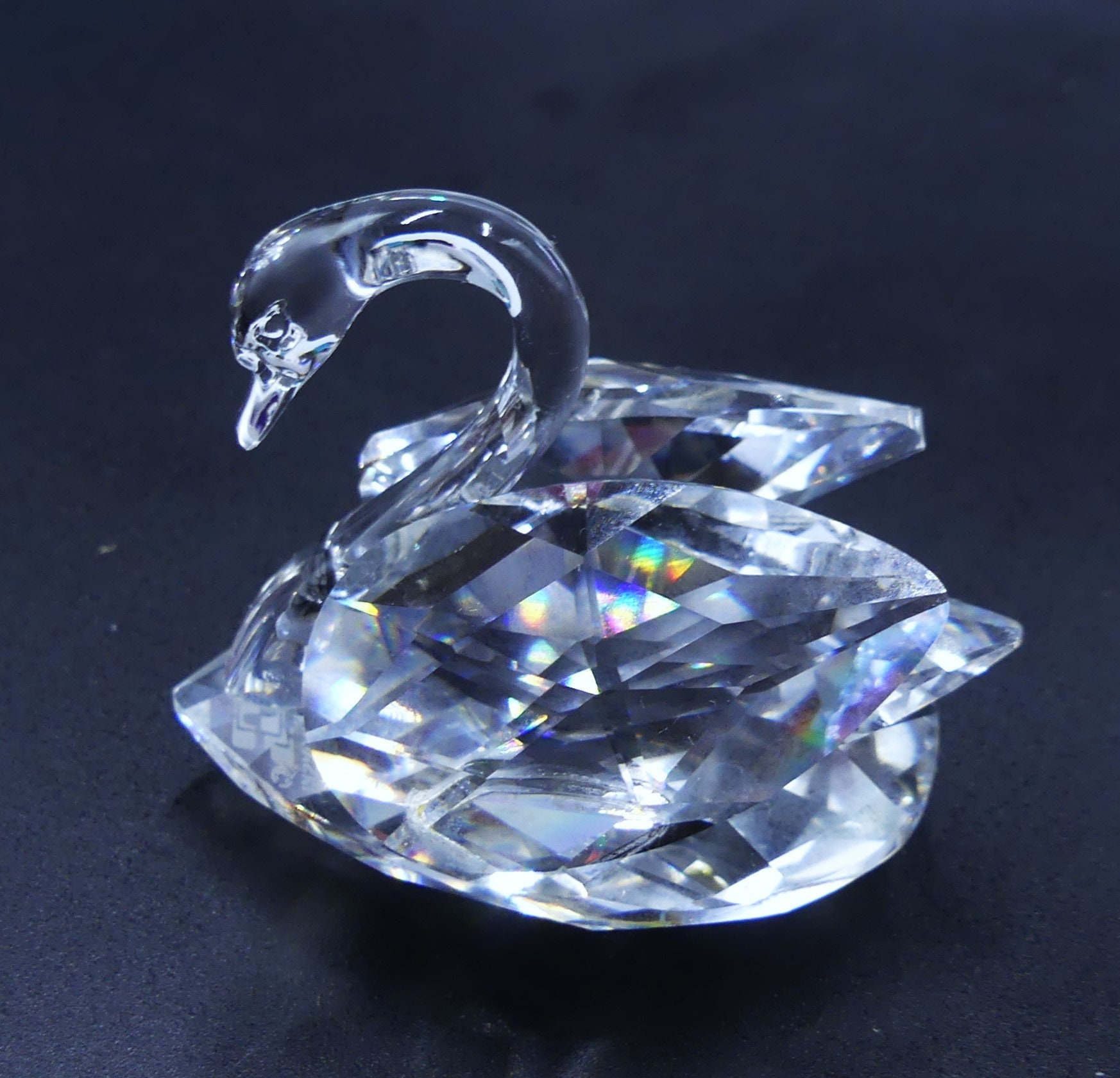 ヴィンテージ スワロフスキー クリスタル 白鳥の置物 箱なし 2