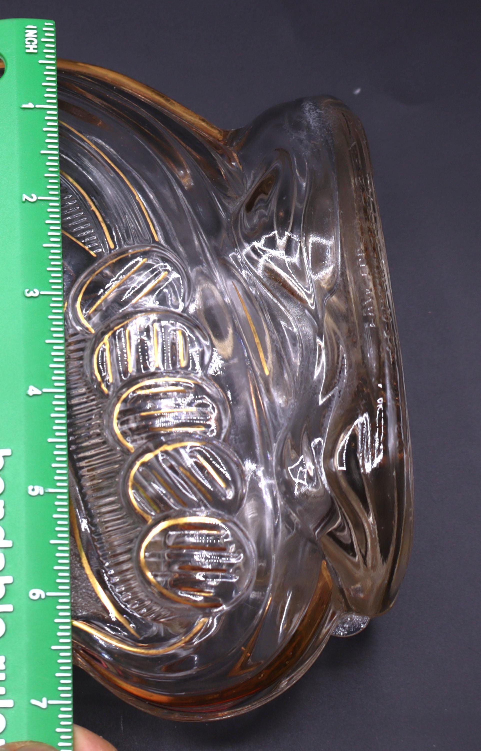 Vintage Cognac Larsen Invincible Glass Sailing Ship Shaped Bottle