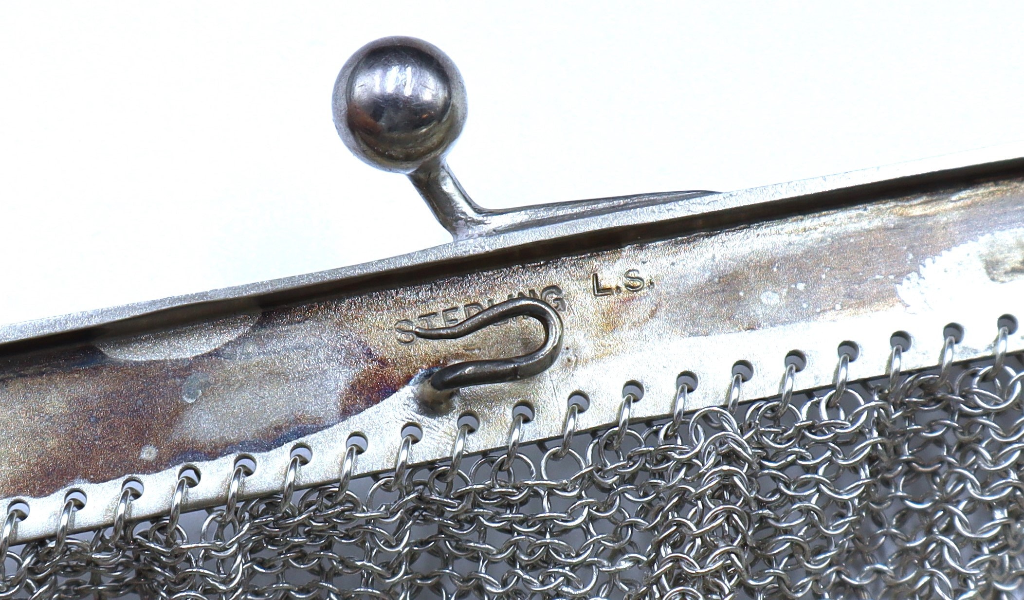 Antique Marked Sterling Silver Mesh Handbag 220 Gram - Etsy