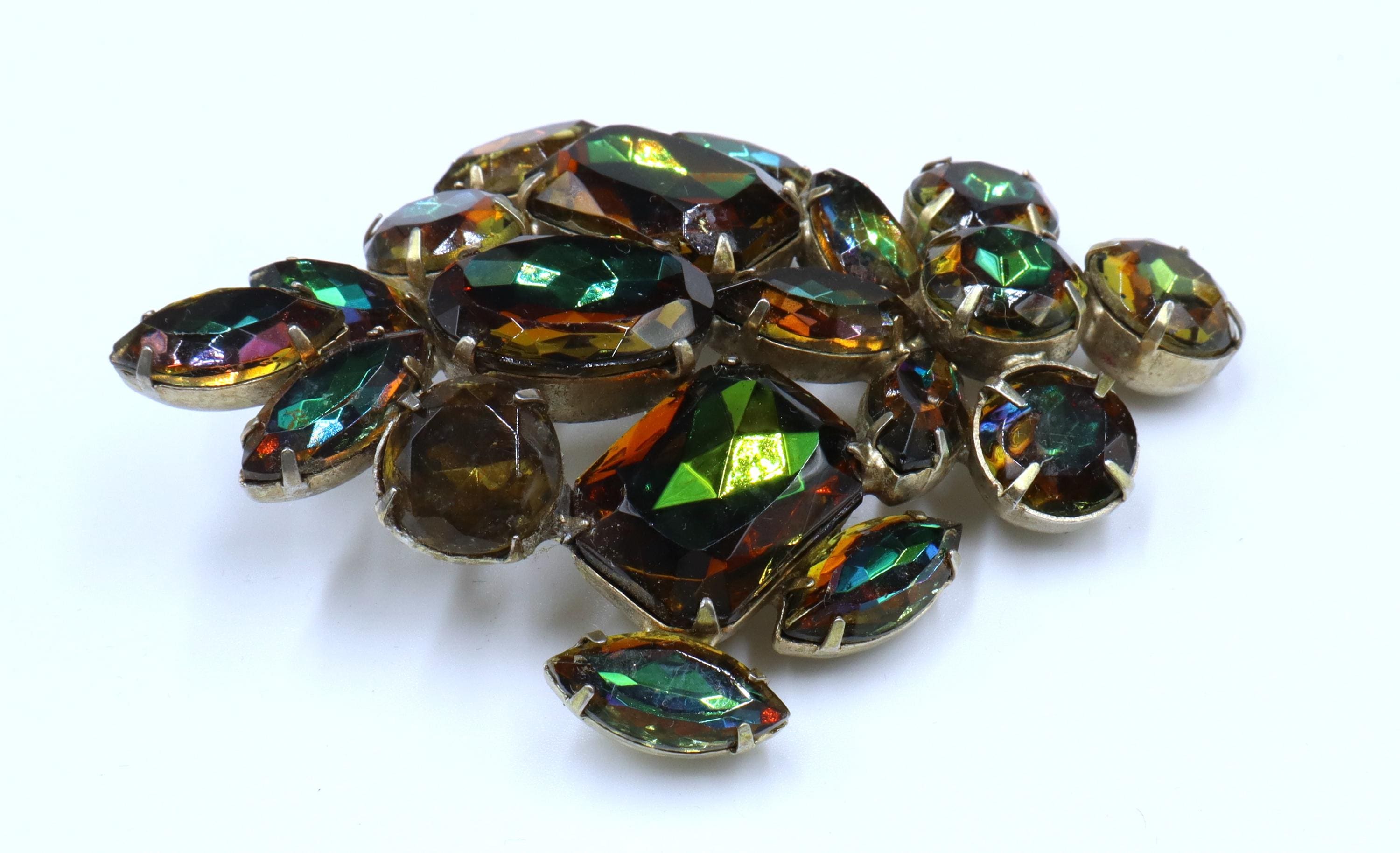 No.0339　ヴィンテージジュリアナ　ウォーターメロン＆メタル　ブローチセット ヴィンテージ ジュリアナ? ゴールドトーン スイカ ラインストーン