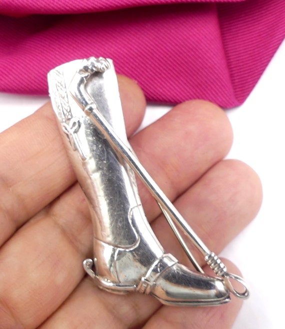 Vintage 30's marked sterling figural equestrian b