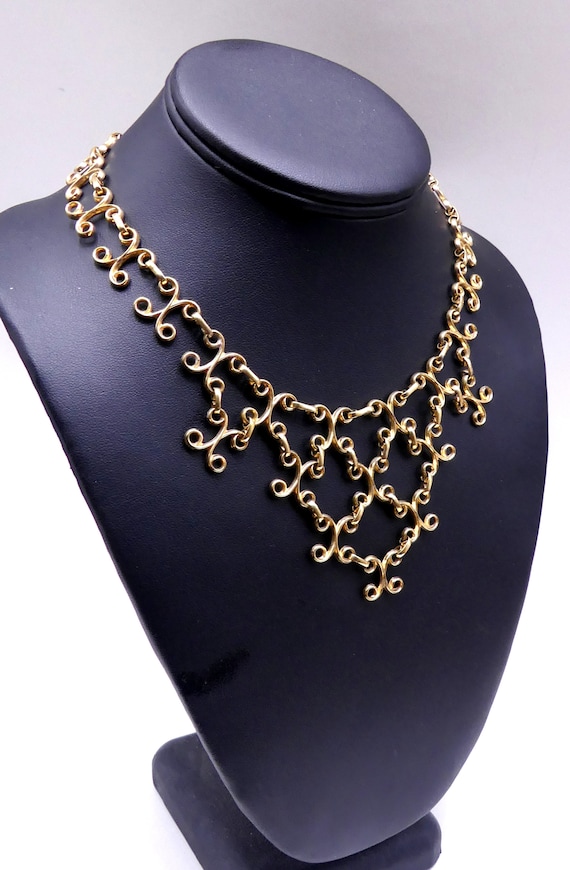 Vintage marked Germany gold tone necklace - image 5