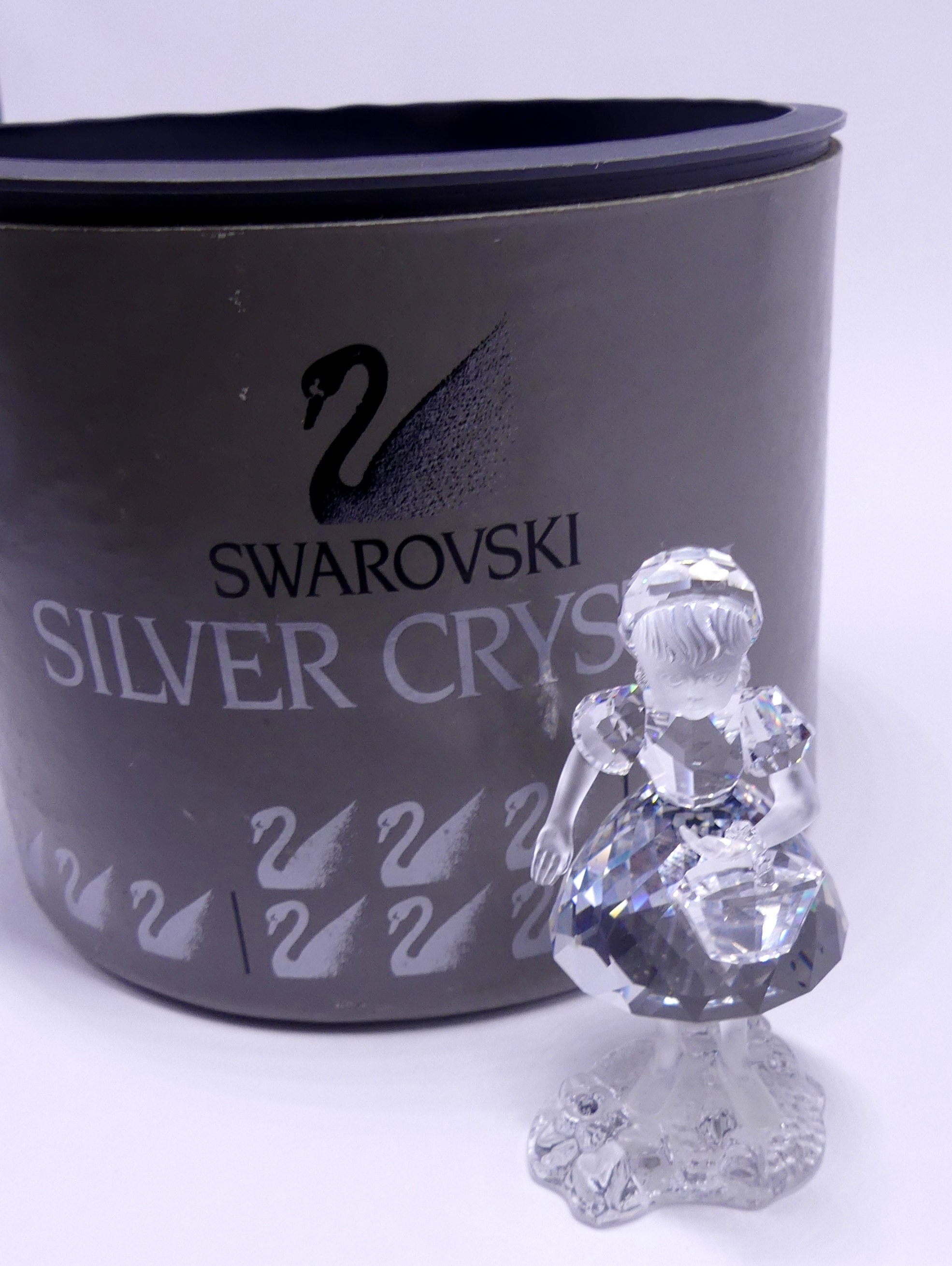 Vintage Swarovski Crystal Riding Hood Girl With Separate Basket