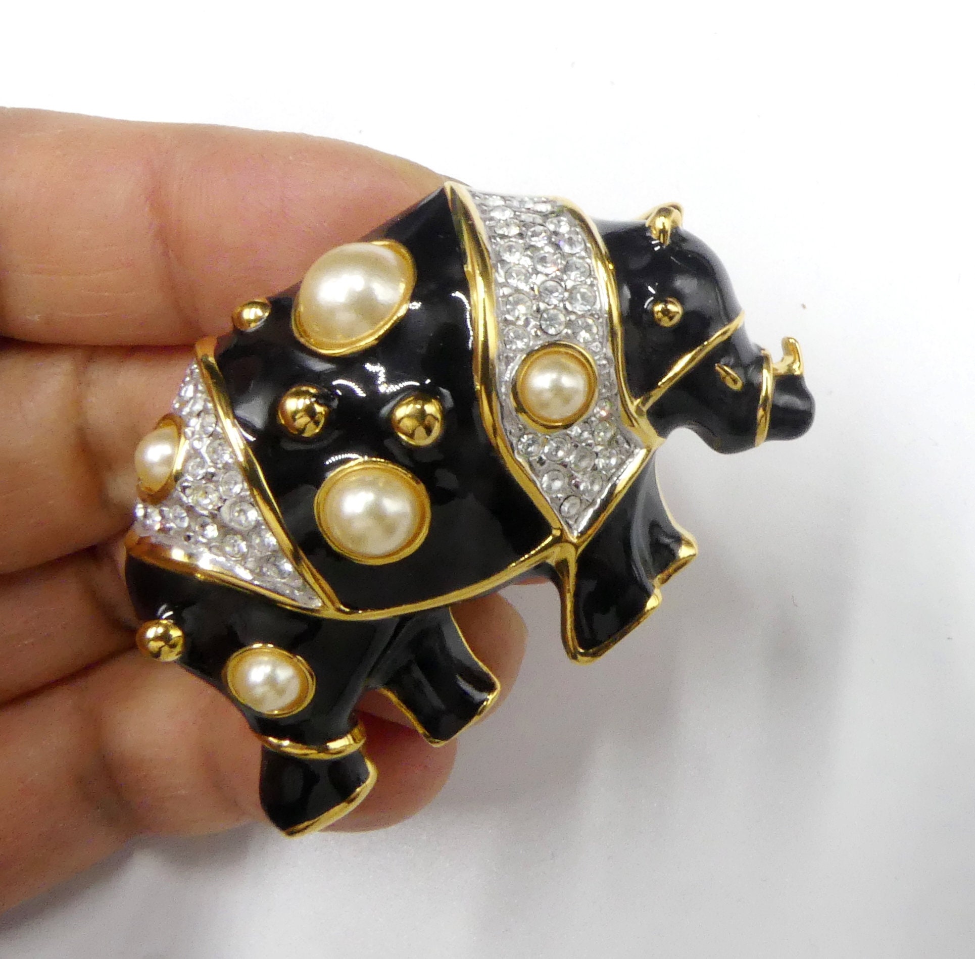 Morkopela Spilla A Fiore Vintage Con Strass Spilla In Metallo Cavo - Foto 5