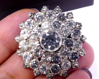 Broche Strass Irisés Vintage 60's