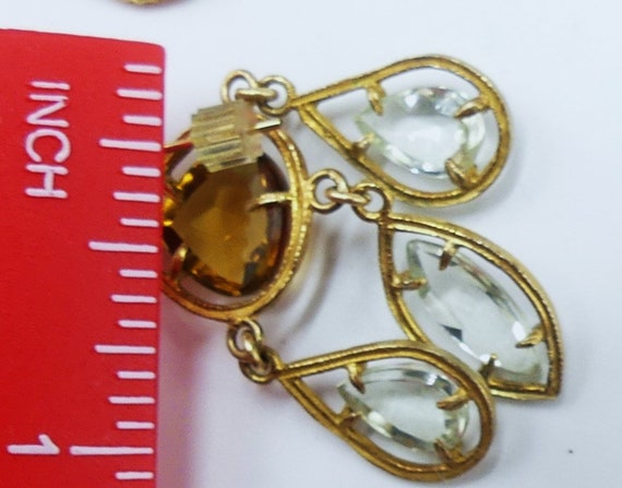Vintage gold oval sterling silver & natural gemst… - image 6