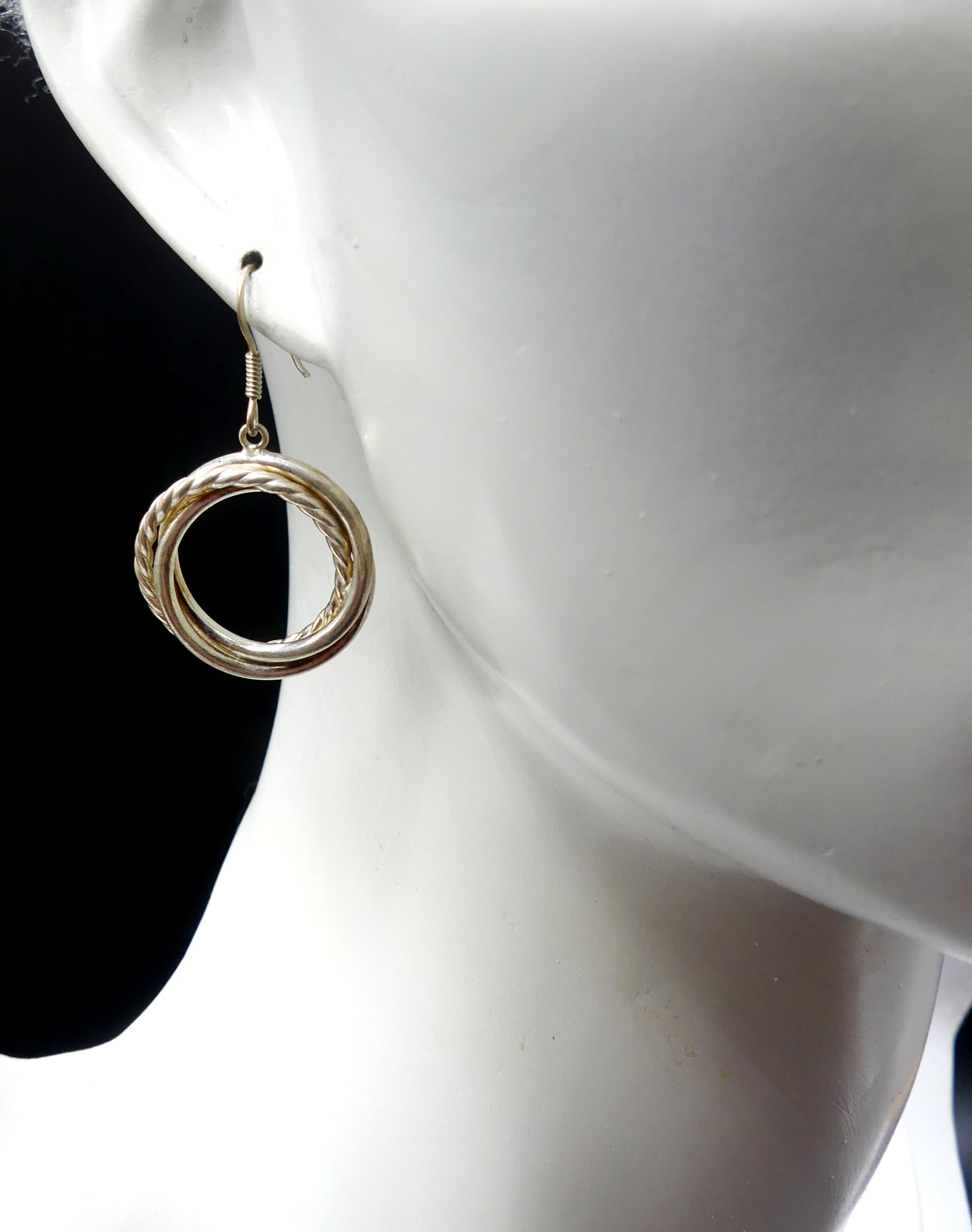 Vintage gemarke 925 Sterling Silber Ohrringe