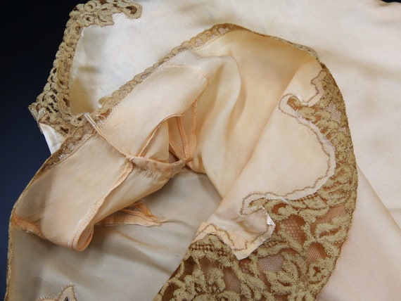 Antique 20's women silk lace lingerie shorts colo… - image 5