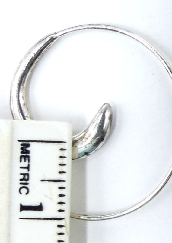 Vintage sterling silver spiral hoop earrings - image 7
