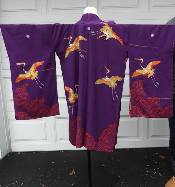Purple kimono dress hotsell