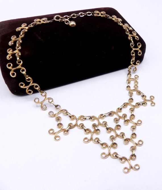 Vintage marked Germany gold tone necklace - image 1