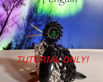 Aurora, the Borealis Penguin, a Tutorial.  Build your own Chainmaille Penguin out of little metal rings