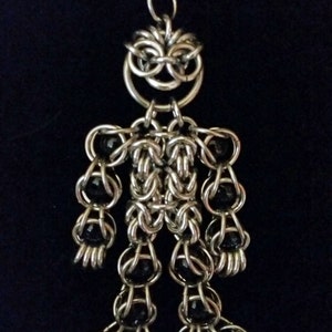 The Dude/ The Dudette - a whimsical little chainmaille figure to help handle your keys - STOCK COLORS