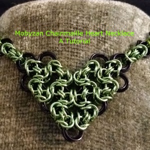 Mobyzan Chainmaille Heart Necklace Tutorial - Make a full necklace with a heart focal out of little metal rings