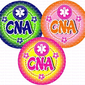 Nurse Polka Dots CNA Bottle Cap Images 4x6 Bottlecap Collage Scrapbooking Jewelry Hairbow Center