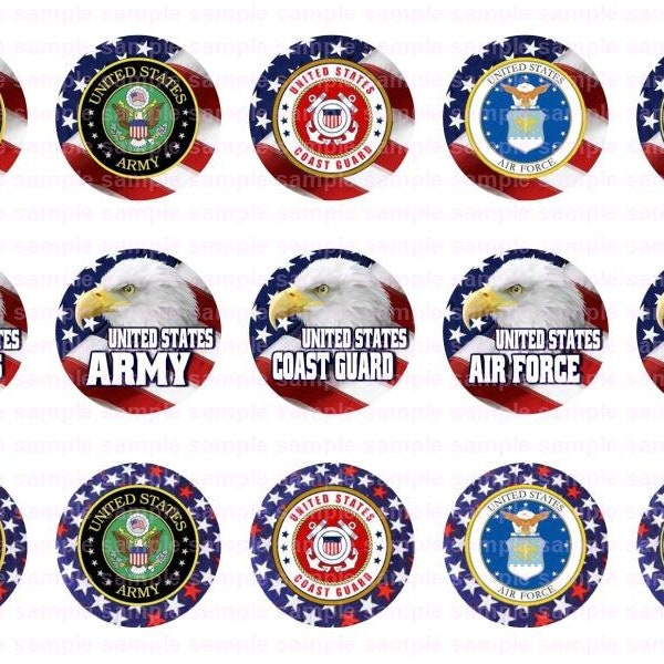 US Military Bottle Cap Images 4x6 Bottlecap Collage Scrapbooking Jewelry Hairbow Center