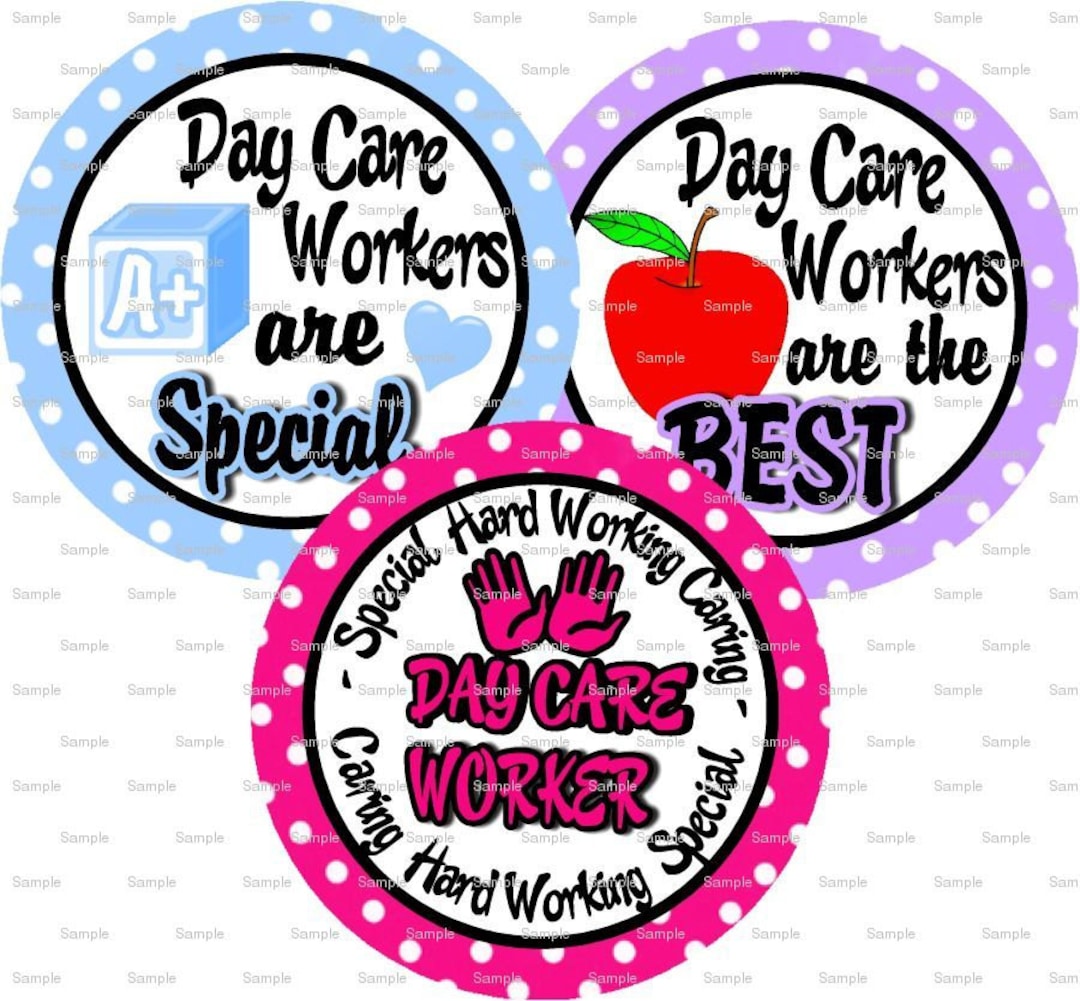 Day Care Worker Bottle Cap Images 4x6 Bottlecap Collage Etsy