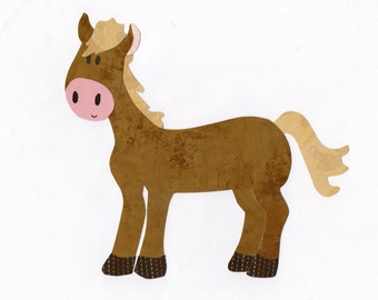 Farm Animal Horse Applique Template