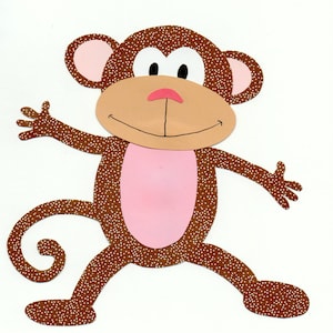 Jungle Animal, Safari Animal, Monkey Quilt Applique Template / Pattern