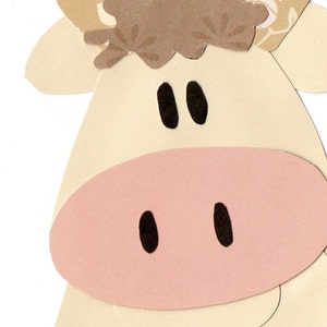 Applique Template Farm Animal Cow image 2