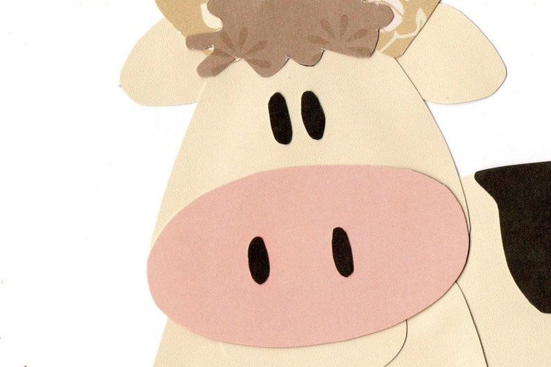 Applique Template Farm Animal Cow image 2