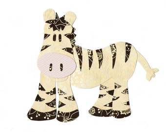 Applikation Vorlage Zoo Tier Zebra