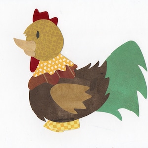 Farm Animal Rooster Applique Template