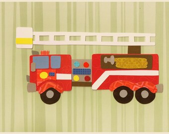 Applikation Vorlage / Muster Feuerwehrauto Rettungswagen Fahrzeug