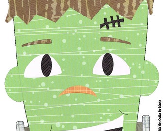 Halloween Quilting Applikation Muster / Vorlage Frankenstien
