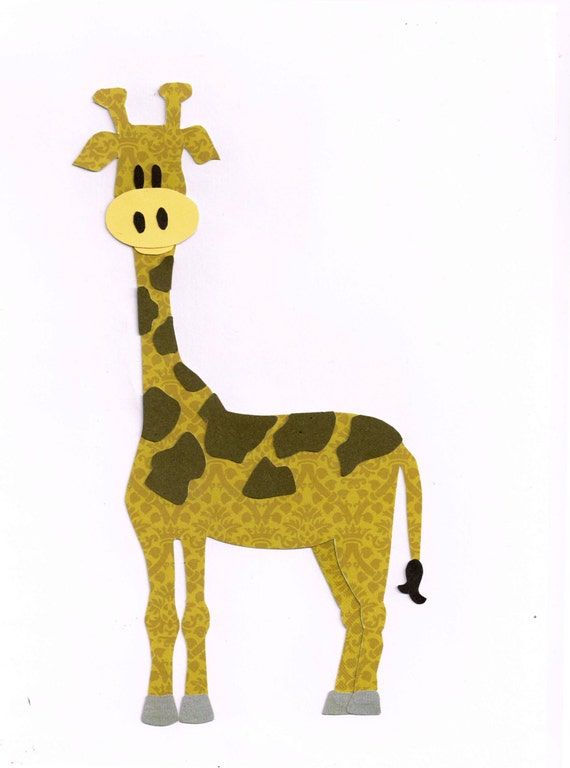 Giraffe Applikation Vorlage Muster Zootiere Etsy