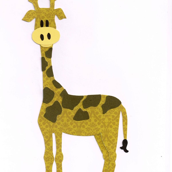Giraffe Applique Template / Pattern, Zoo Animals, Jungle Animals, Safari Animals, Wall Hanging, Child Decor, DIY Iron/Sew On Applique Patch