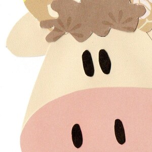 Applique Template Farm Animal Cow image 4