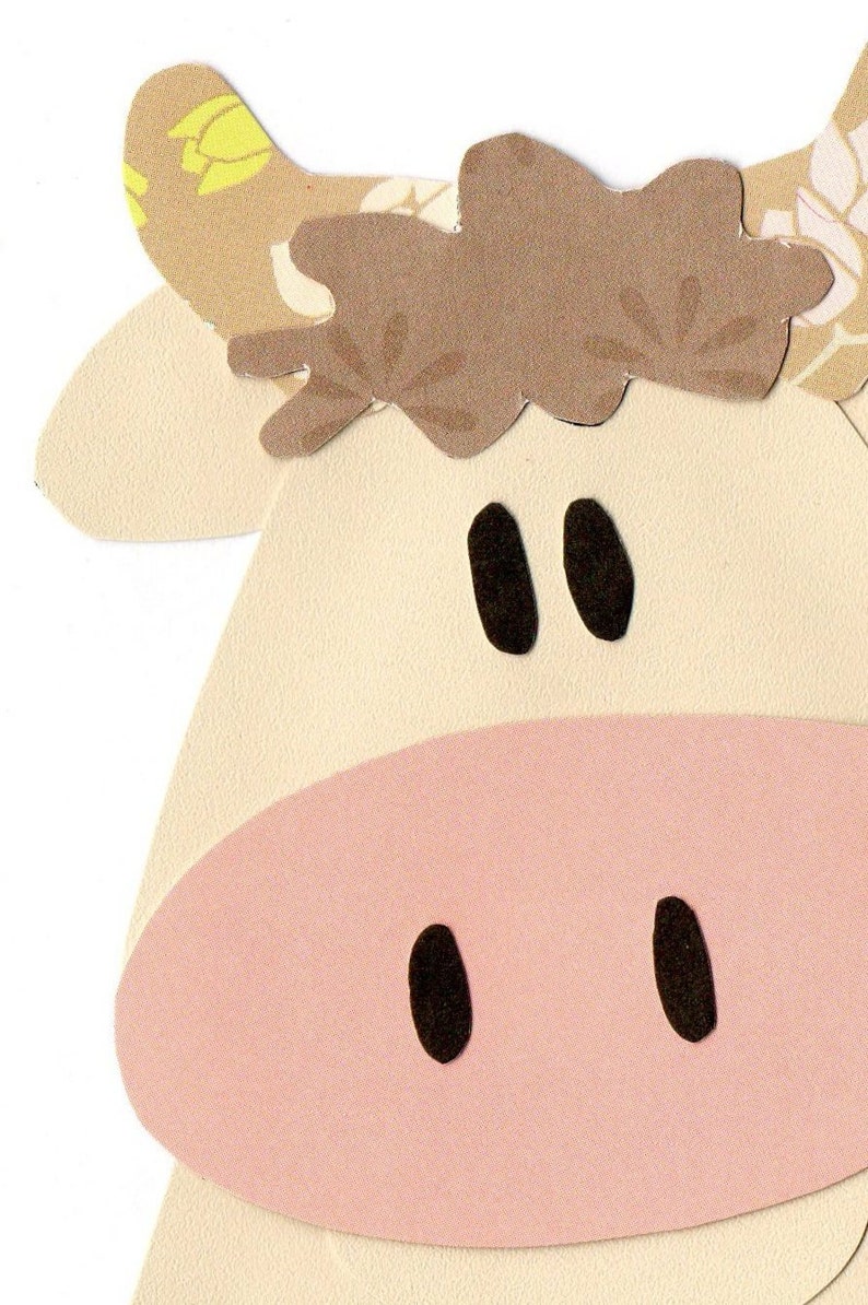 Applique Template Farm Animal Cow Etsy