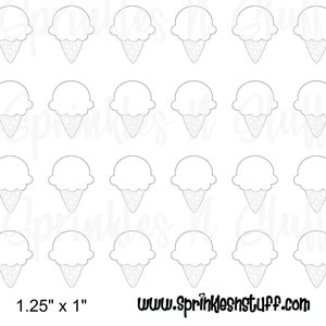 Royal Icing Transfer Ice Cream Party