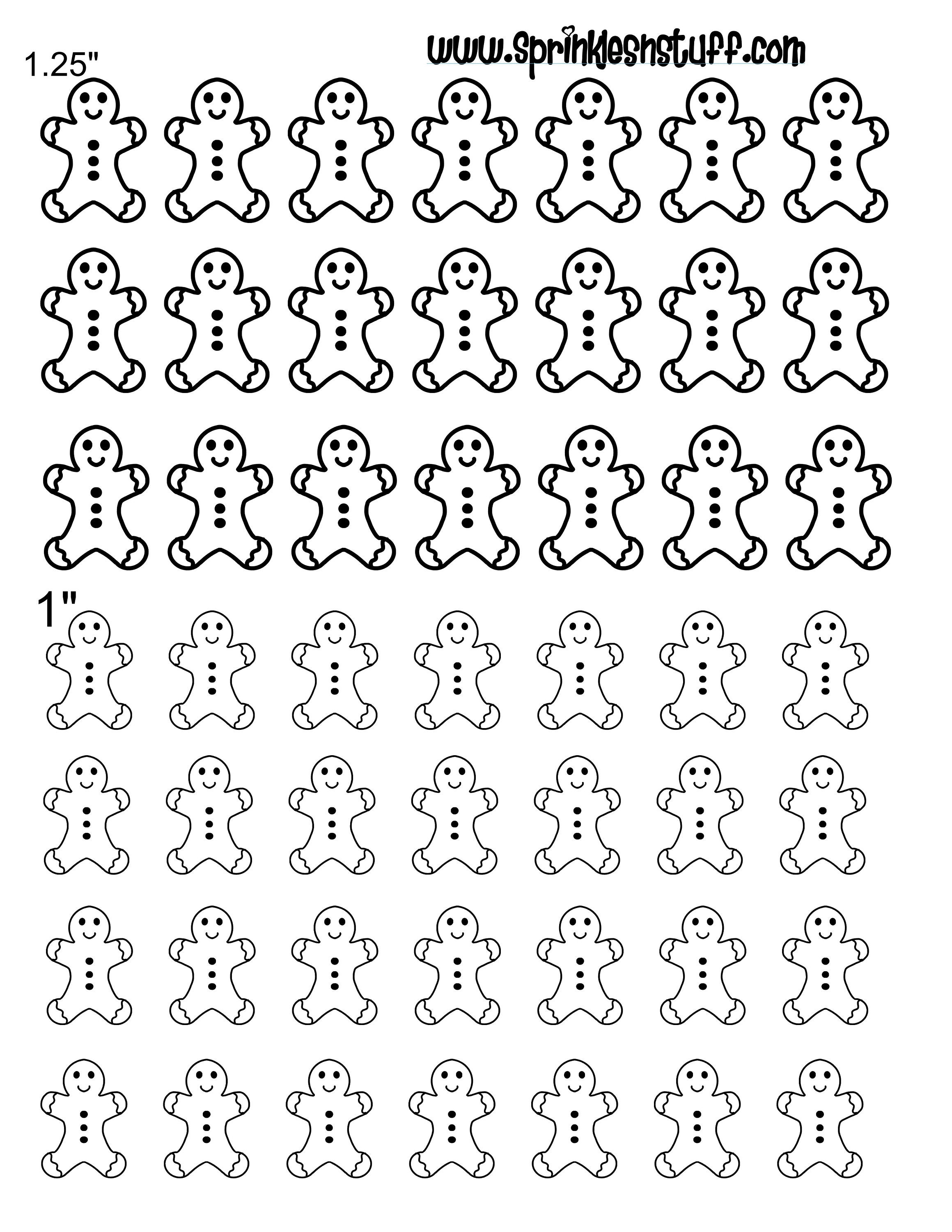 Gingerbread Royal Icing Template - Etsy Nederland