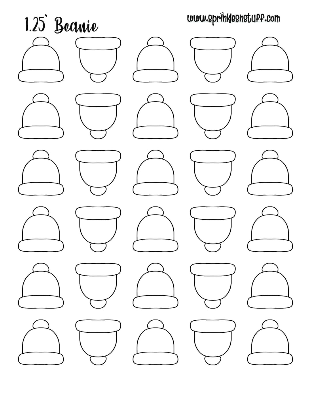 Beanie Template - Etsy