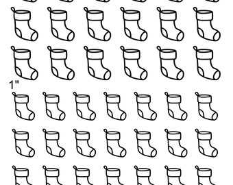 Stocking Royal Icing Template