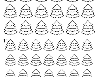 Christmas Tree  Royal Icing Template