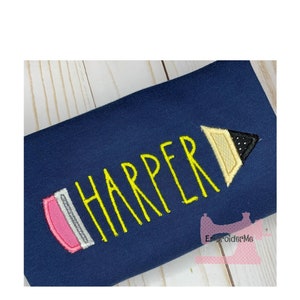 Custom Embroidered Pencil Monogram Shirt