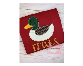 Monogrammed Boys Mallard Duck Shirt, Boys Personalized Duck Hunting Shirt, Custom Toddler Mallard Duck Shirt, Boys Duck Birthday Shirt