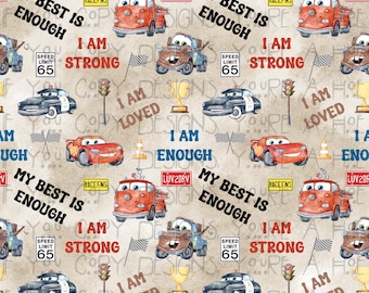 Car Positive Affirmation Seamless Pattern (Digital File)