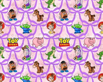 Talking Toys Purple Seamless Image, Coquette Pattern (Digital Download)