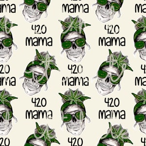 Nahtloses Bild für Erwachsene, 420 Mama, Nahtloses Marihuana, Nahtloses Muster, Digitales Muster