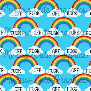 Seamless Fuck Off Rainbows, Seamless Erwachsene Muster, Seamless Rainbows