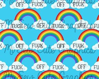 Offensive Rainbow Pattern, Adult Seamless Design (Digital File)