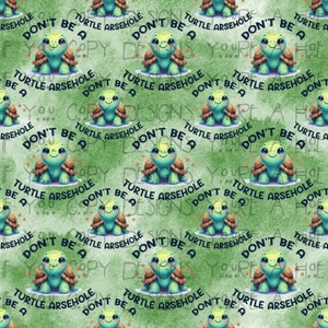 Nahtloses Erwachsenenbild, seien Sie kein Schildkröten-Arseloch, nahtlose Schildkröte, nahtlose schwörende Schildkröte, nahtloses Muster, digitales Muster