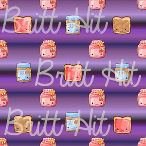 PBJ Seamless Design, PBJ, Peanut butter and Jelly, Seamless Design, Digital Design, Instant Download